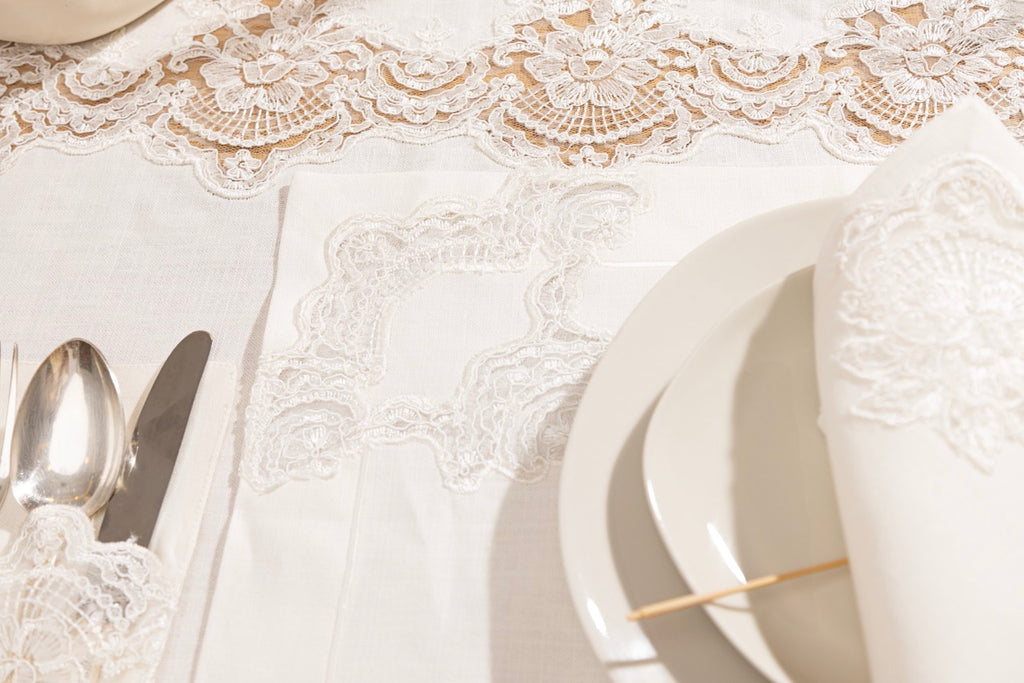 Dentelle Offwhite Placemat & Napkin - Set of 6