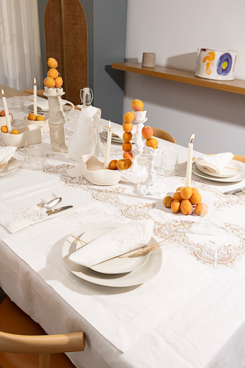 Dentelle Offwhite Placemat & Napkin - Set of 6