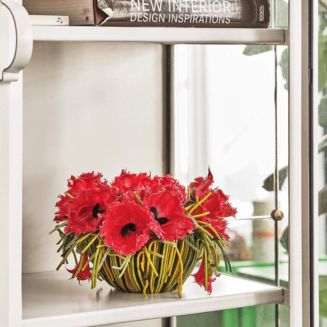 HANDMADE SILICONE VASE - THE RED POPPY