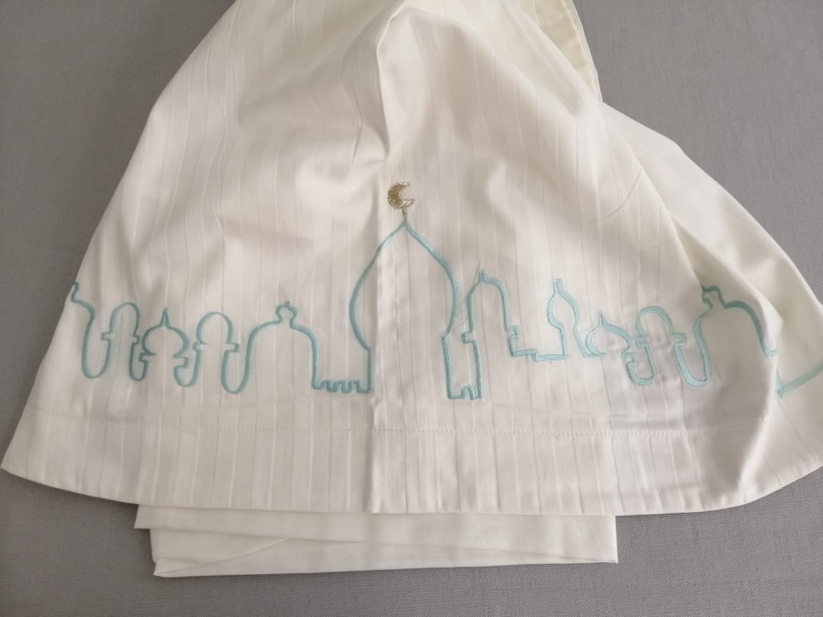 Blue Embroidered Kids Prayer Clothes 6 years
