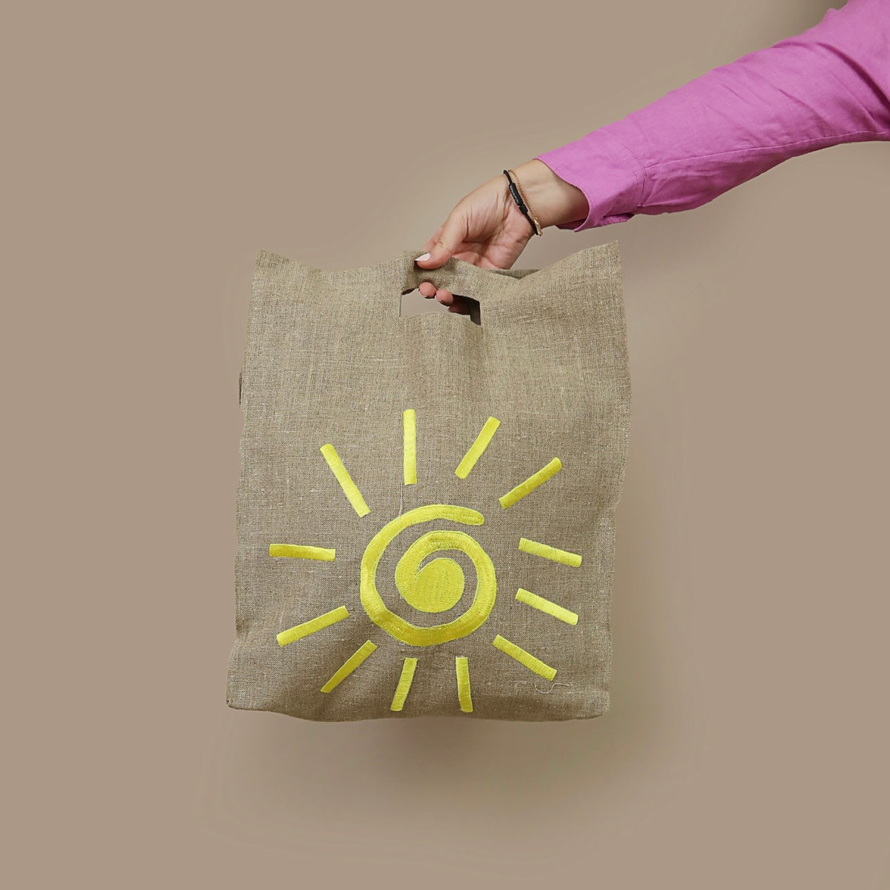 Yellow Sun Beach bag