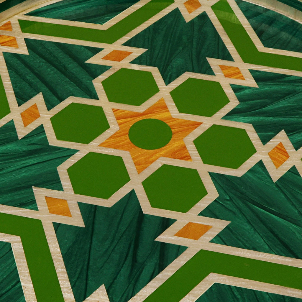 Green Mother Pearl Rectangular Tray