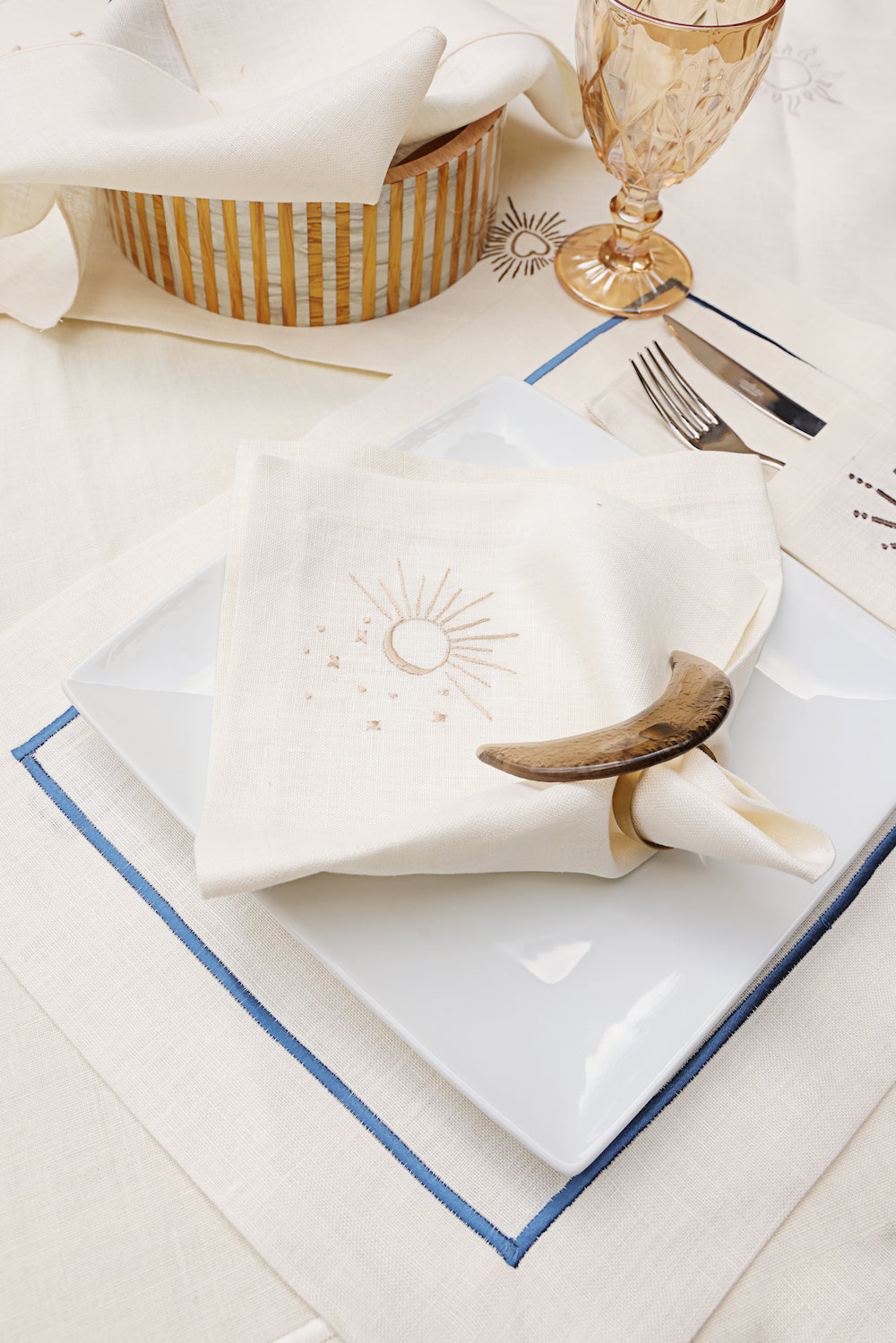Moon & Sun Napkin set of 2