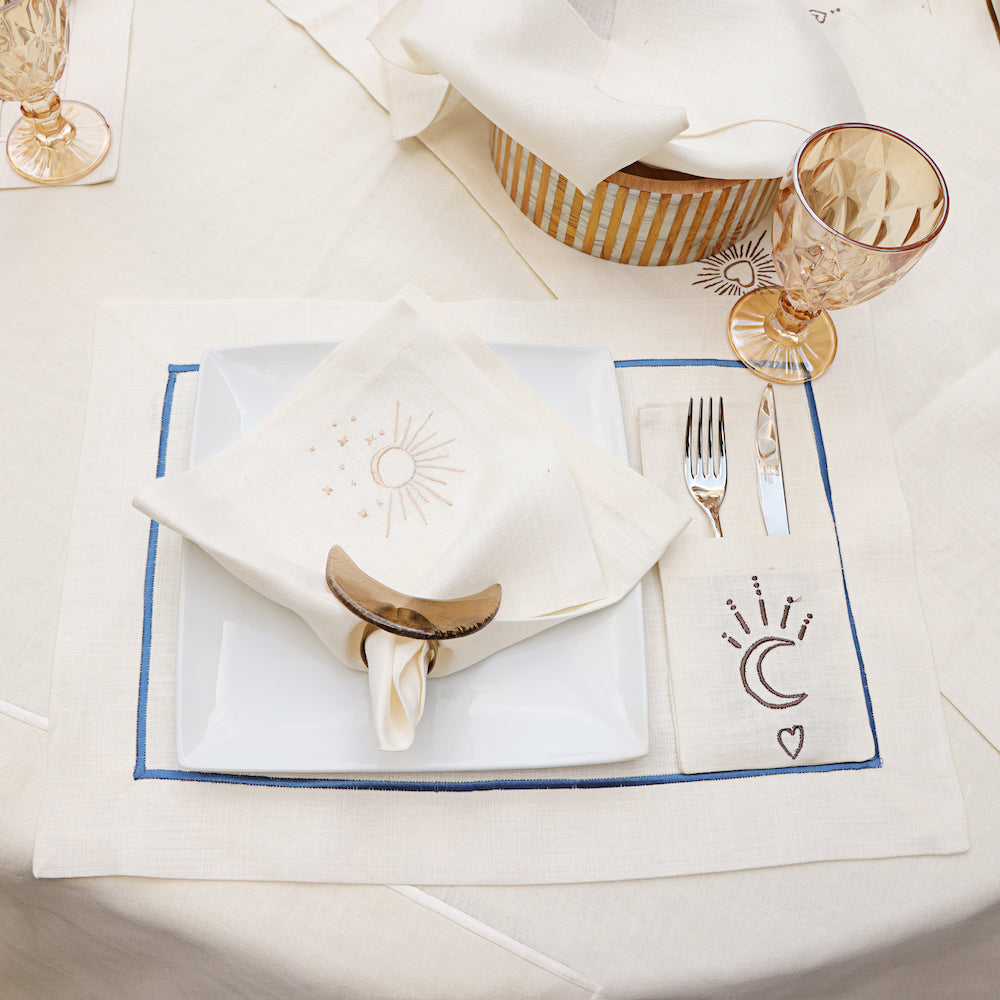 Moon & Sun Napkin set of 2
