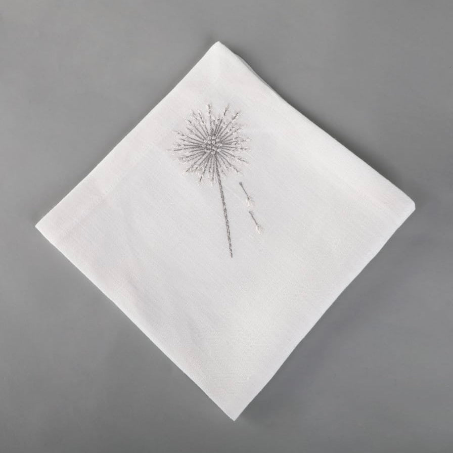 Grey Embroidered Placemats Set