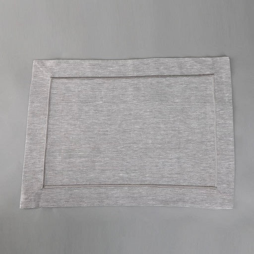 Grey Embroidered Placemats Set