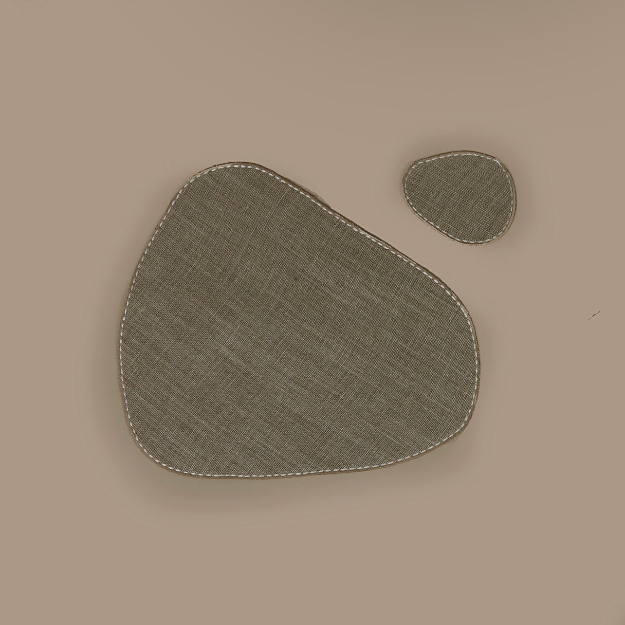 Placemat Beige stone with coasters set of 6