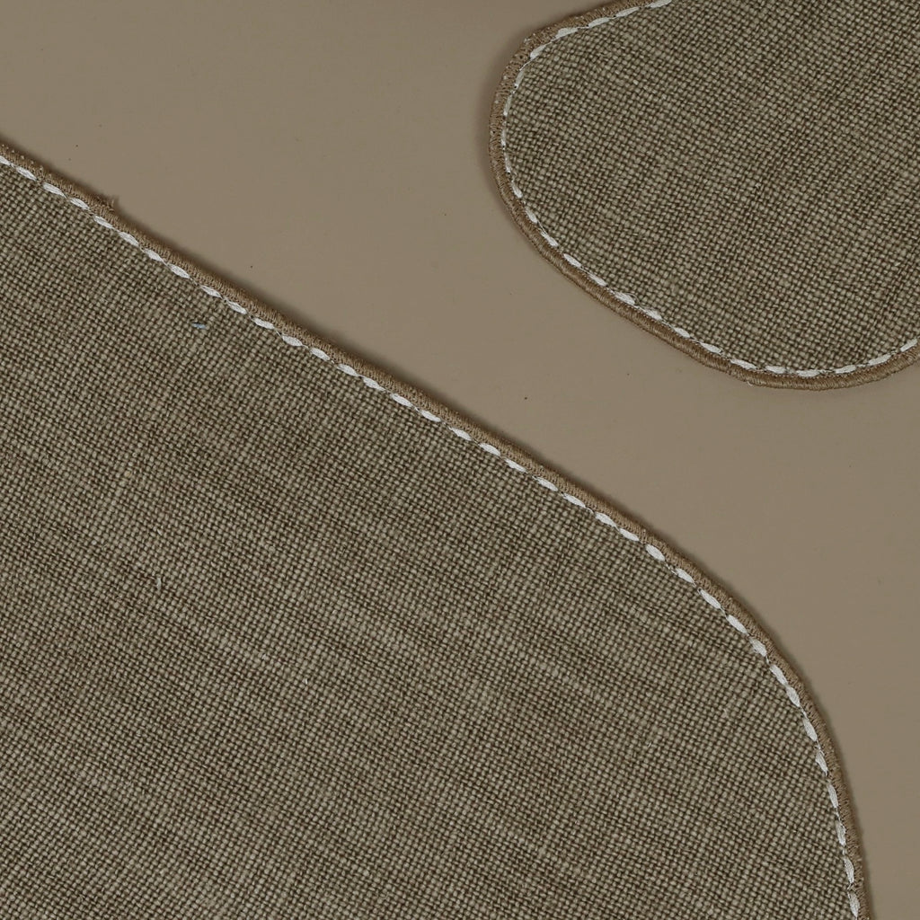 Placemat Beige stone with coasters set of 6