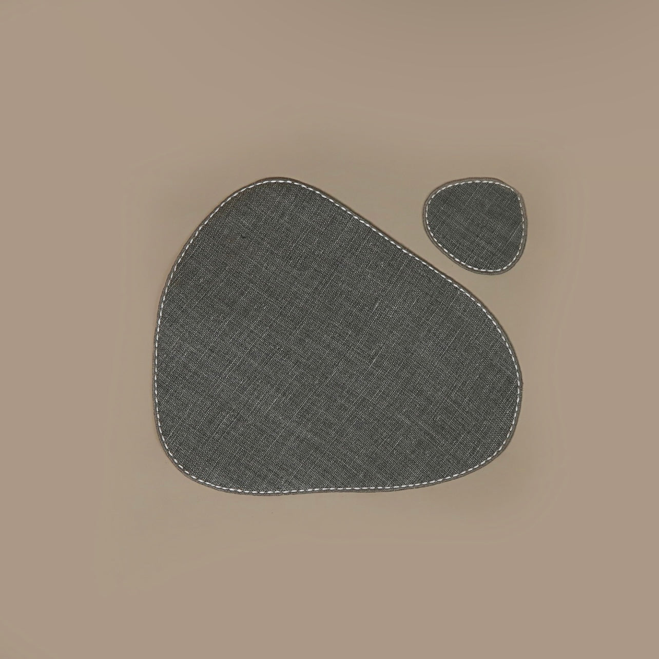 Placemat Grey stone with coasters set of 6