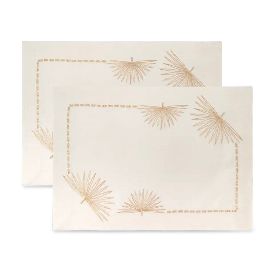 Placemat Beige 4 Fan Set of 6