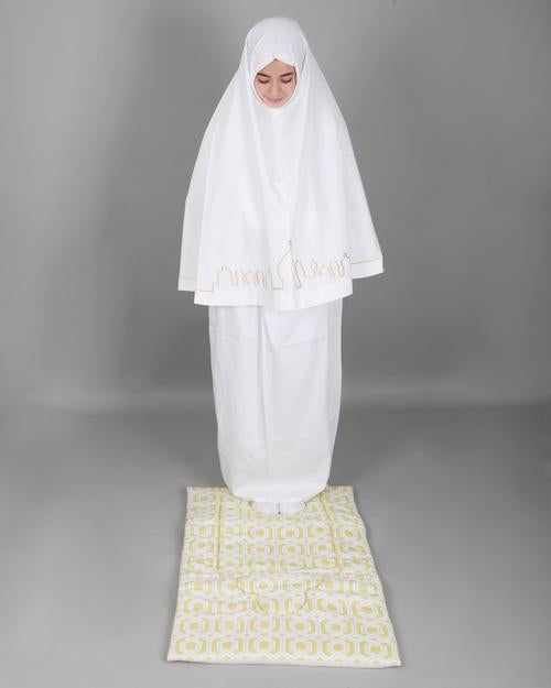 Yellow Geometry Design Prayer Mat filled in 2cm dacron