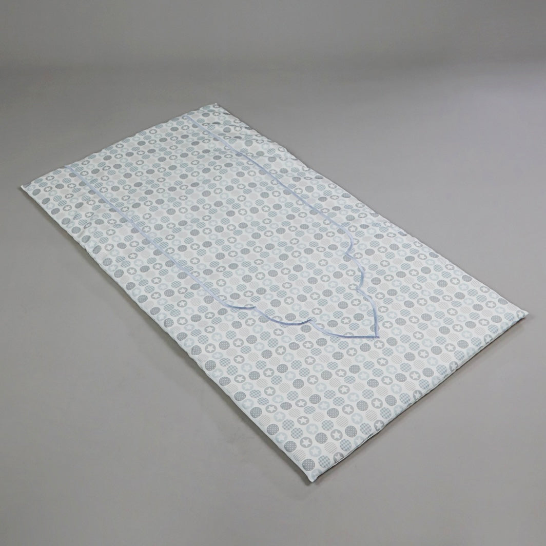 Prayer Mat grey with  stars and circles filled in 3cm memory foam