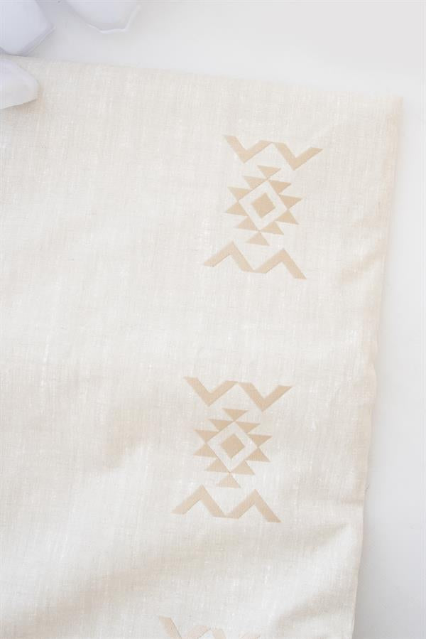Tribal prayer Mat Beige filled in 3cm memory foam