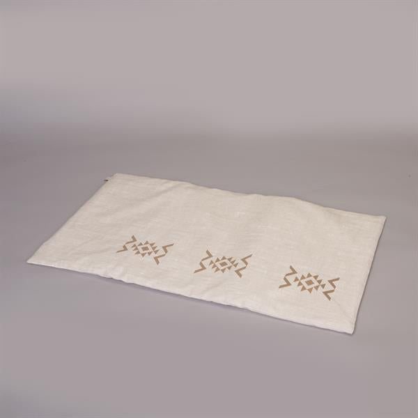 Tribal prayer Mat Beige filled in 3cm memory foam