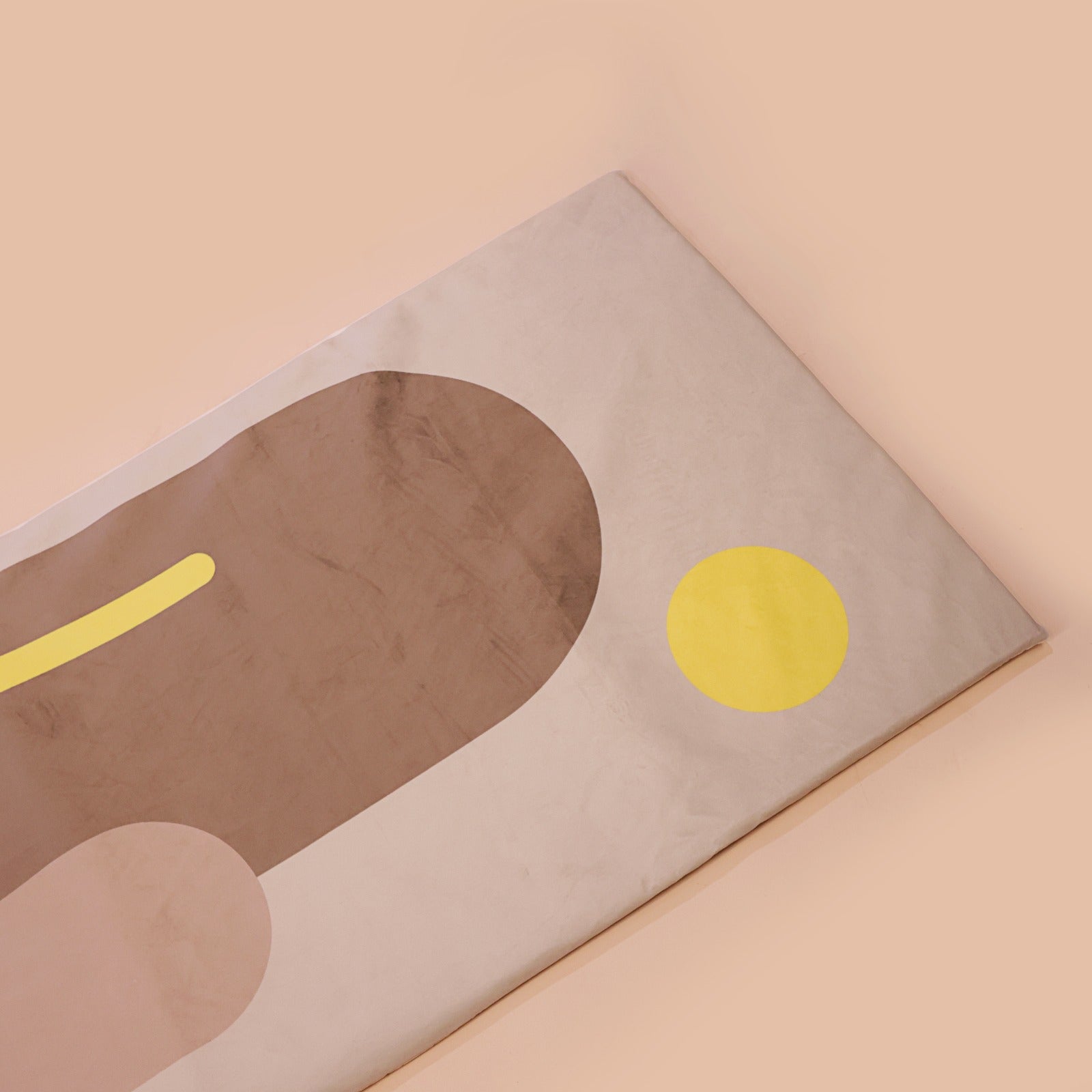 Printed Prayer Mat Beige filled in 2cm memory foam