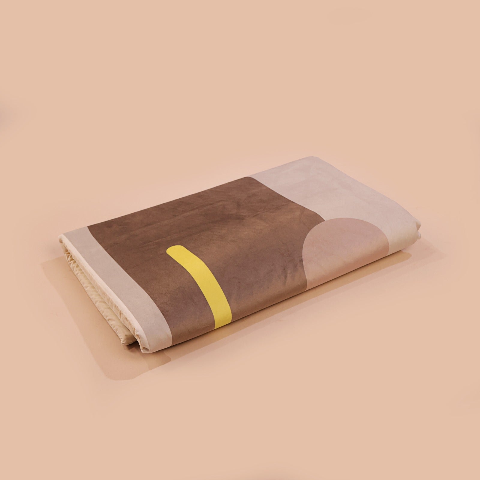 Printed Prayer Mat Beige filled in 2cm memory foam