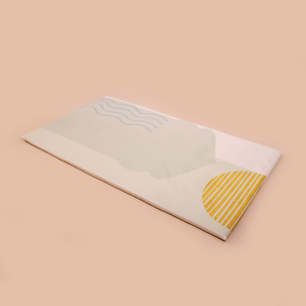 Printed Prayer Mat Green filled in 2cm memory foam