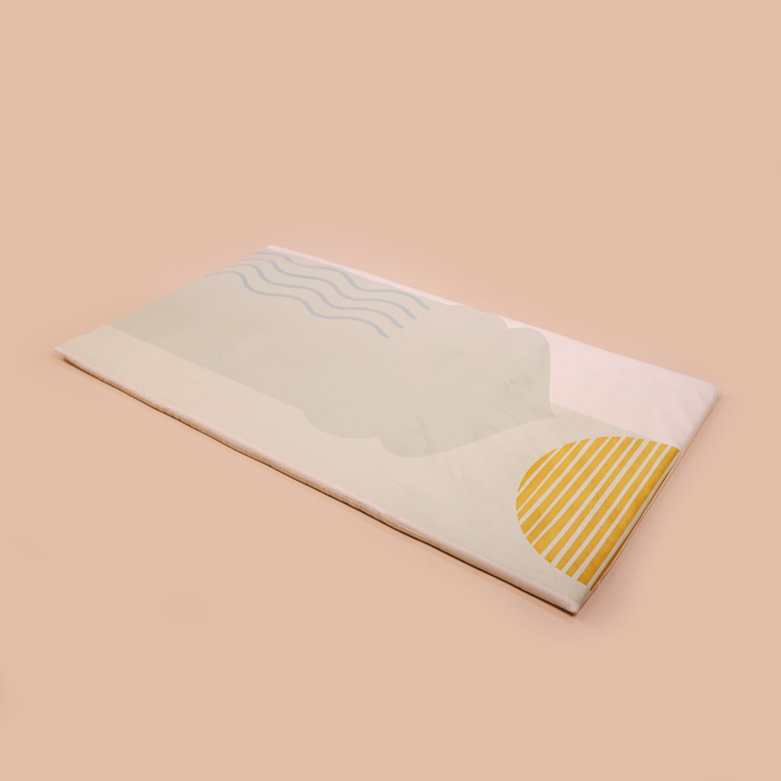 Printed Prayer Mat Green filled in 2cm memory foam