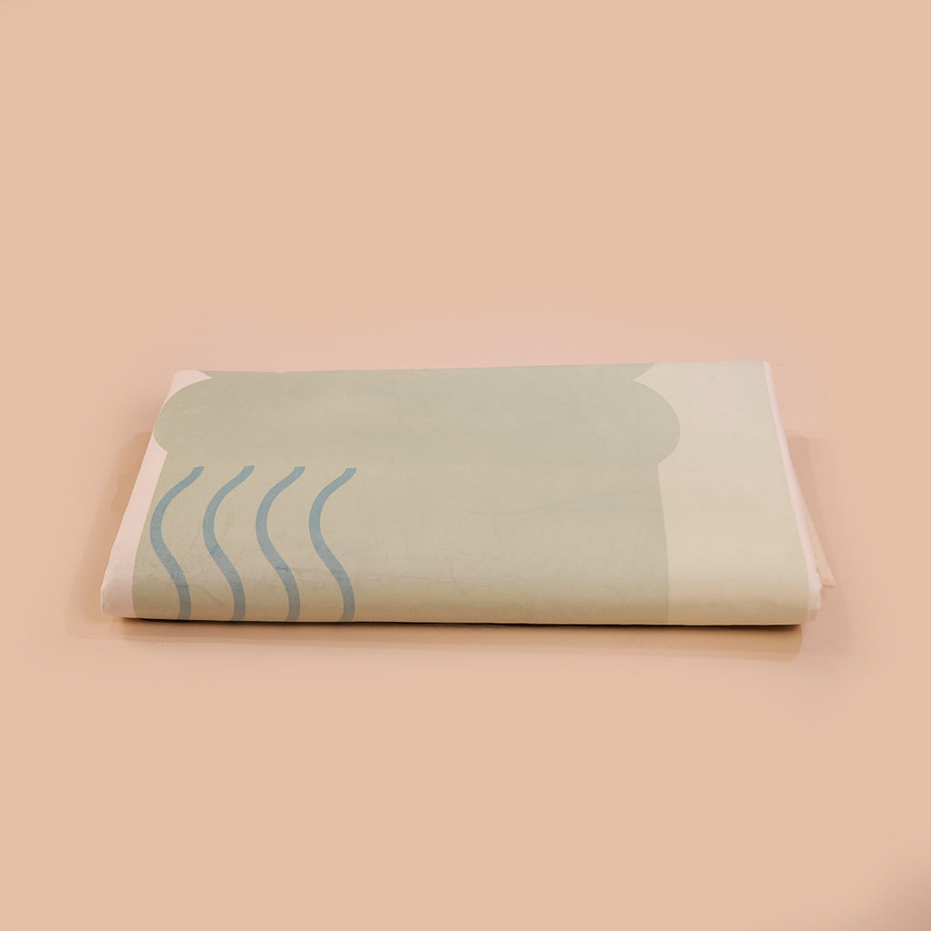 Printed Prayer Mat Green filled in 2cm memory foam