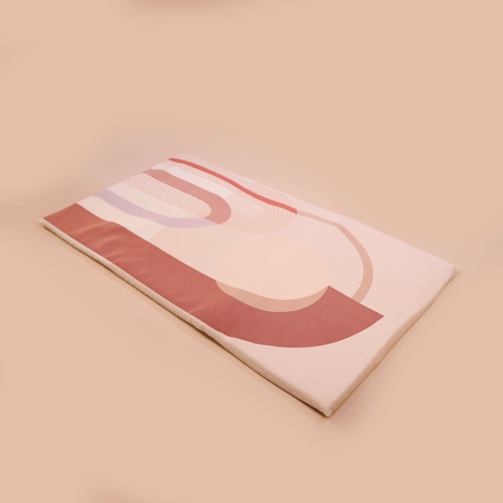 Printed Prayer Mat Pink filled in 2cm memory foam