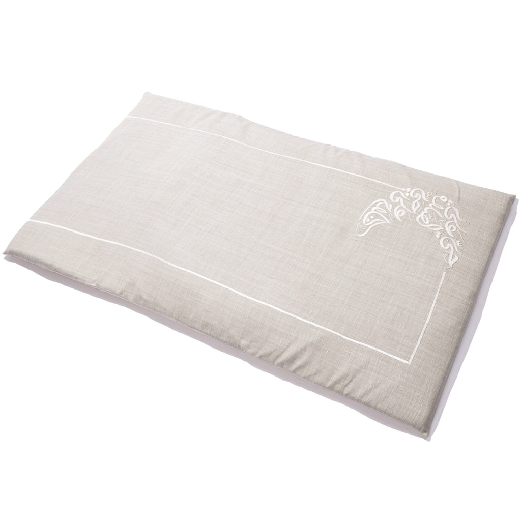 حيّ على الصلاة moon shape gray filled in 2cm memory foam
