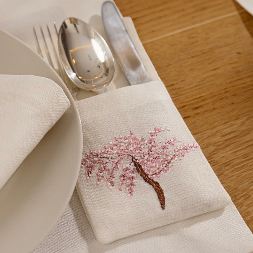 Blooming Tree Cutlery Pockets - Set of 6