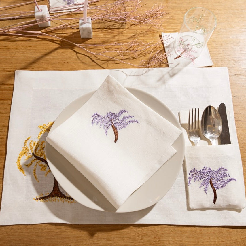 Blooming Tree Cutlery Pockets - Set of 6