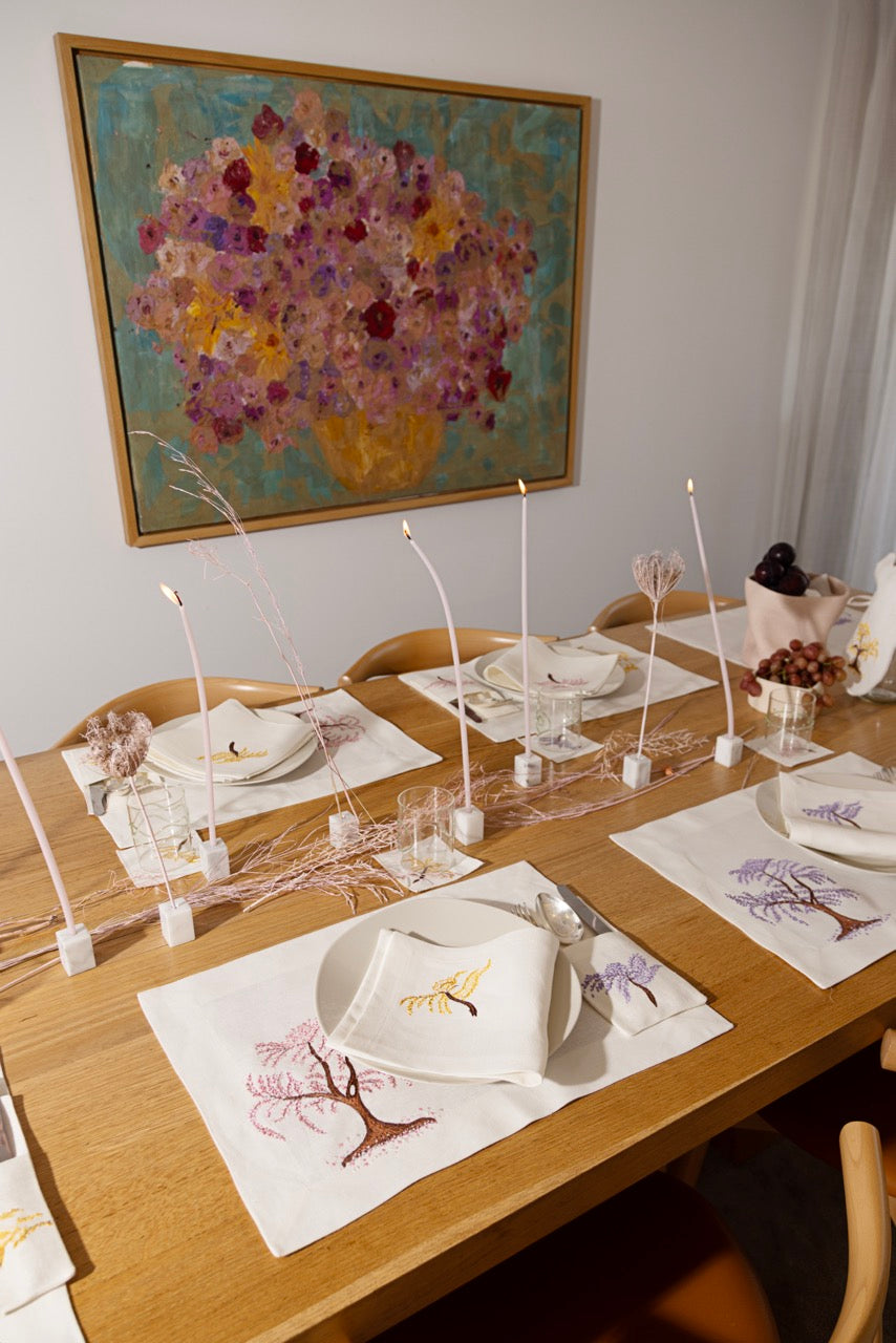 Blooming Tree Cutlery Pockets - Set of 6