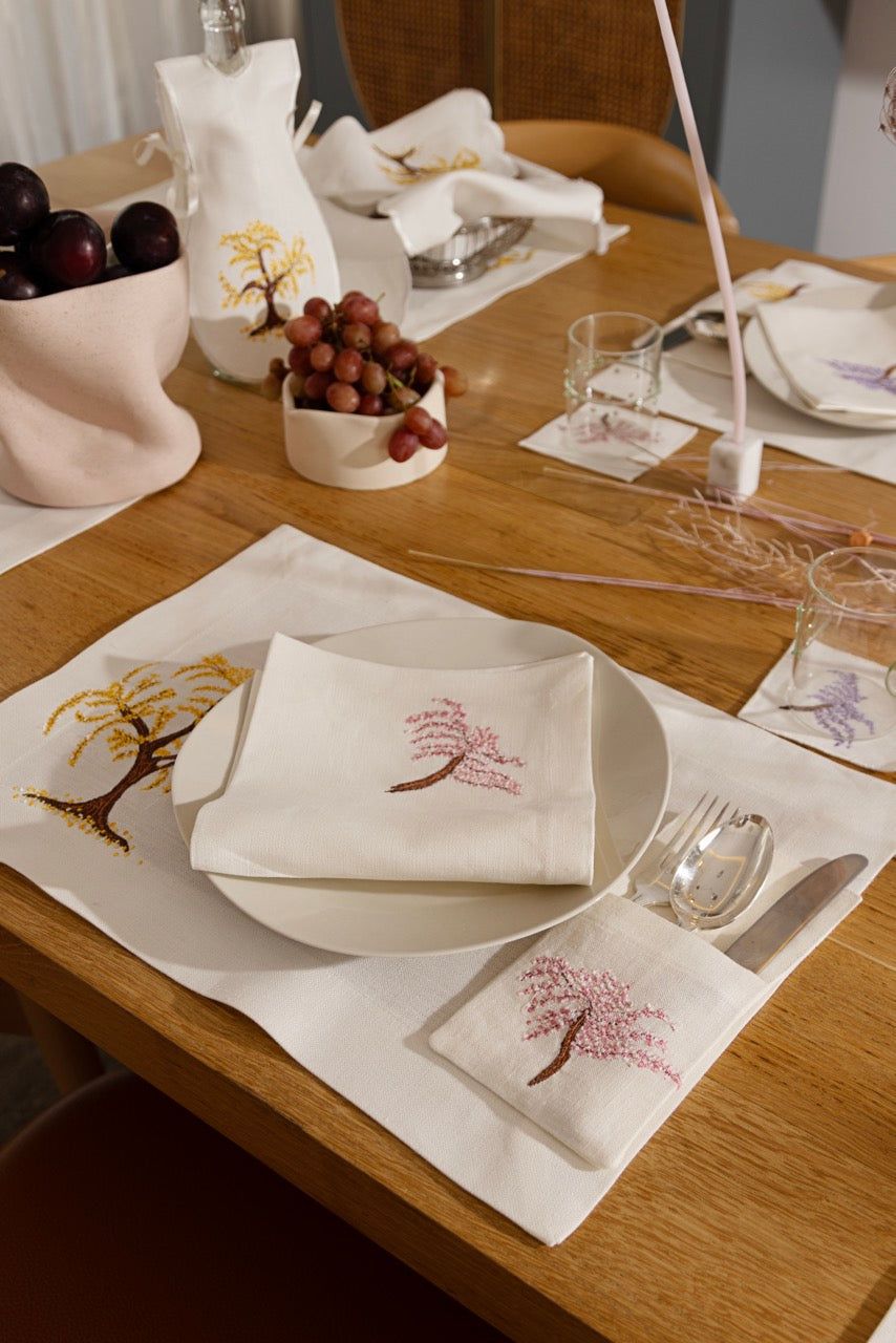 Blooming Tree Cutlery Pockets - Set of 6