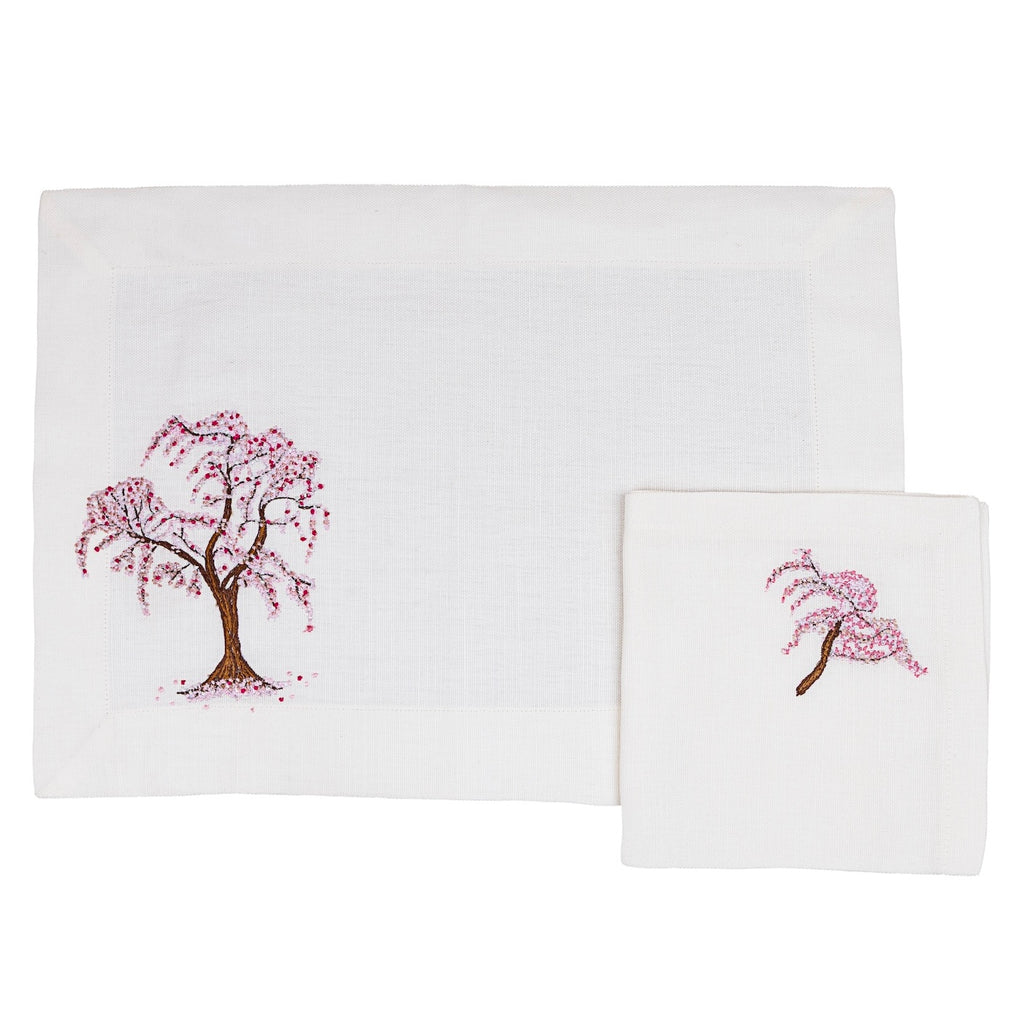 Blooming Trees Placemat & Napkin - Set of 6