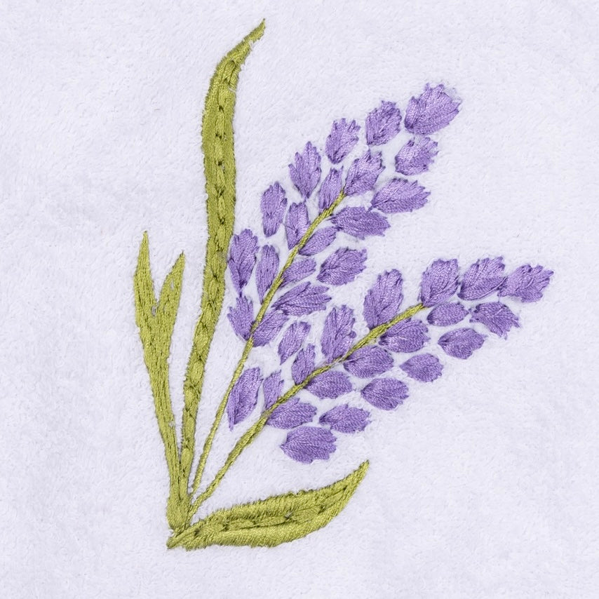 Towel Embroidered Lavender Set of 3