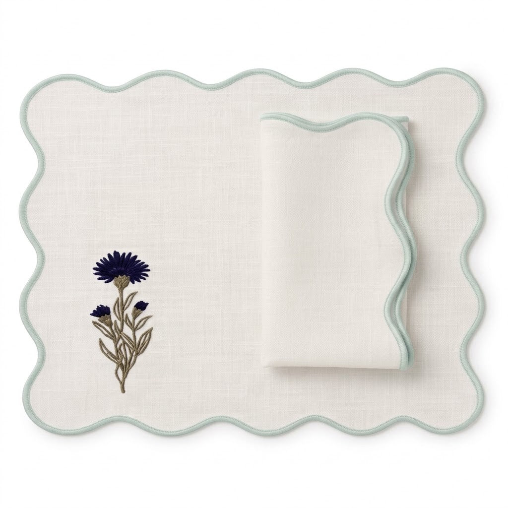 Pistachio Bubble Placemat & Napkin - Set of 6
