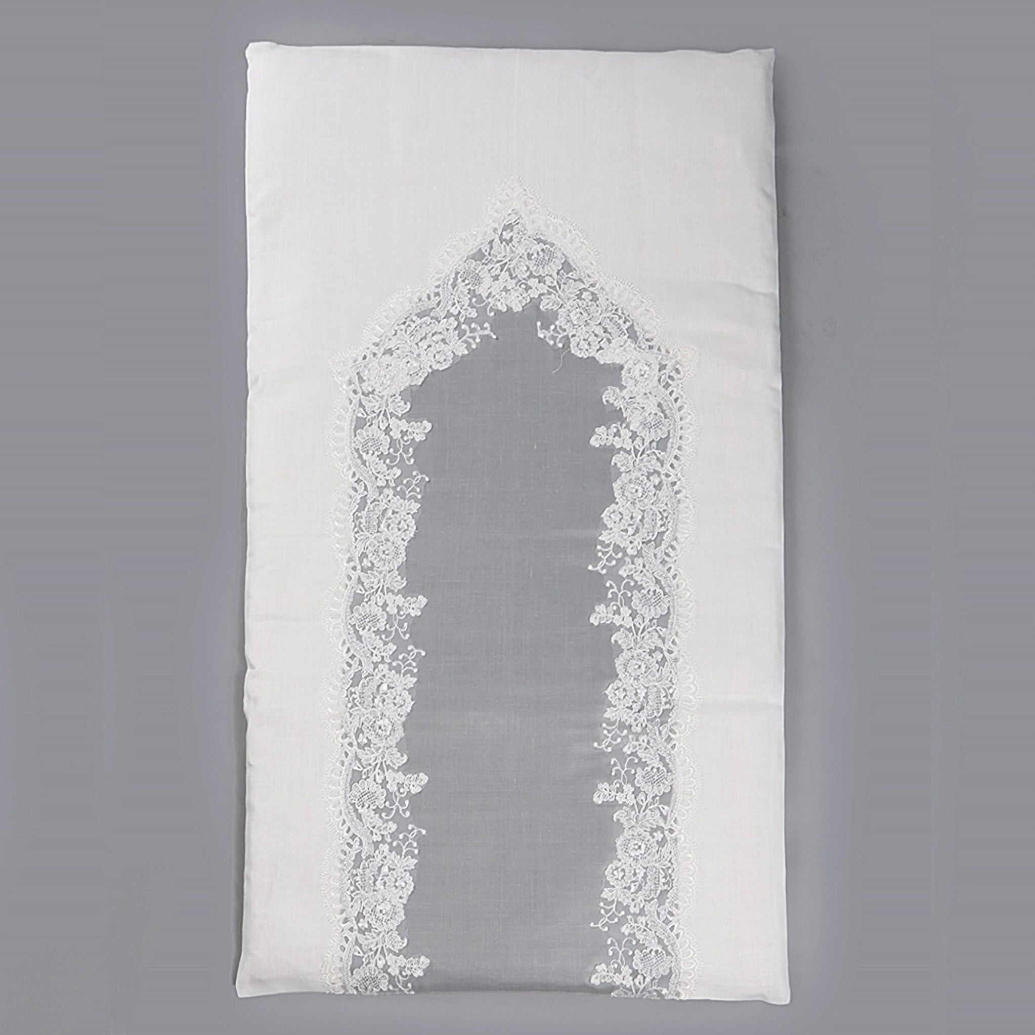 Laced Design Linen Prayer Mat filled in 2cm dacron