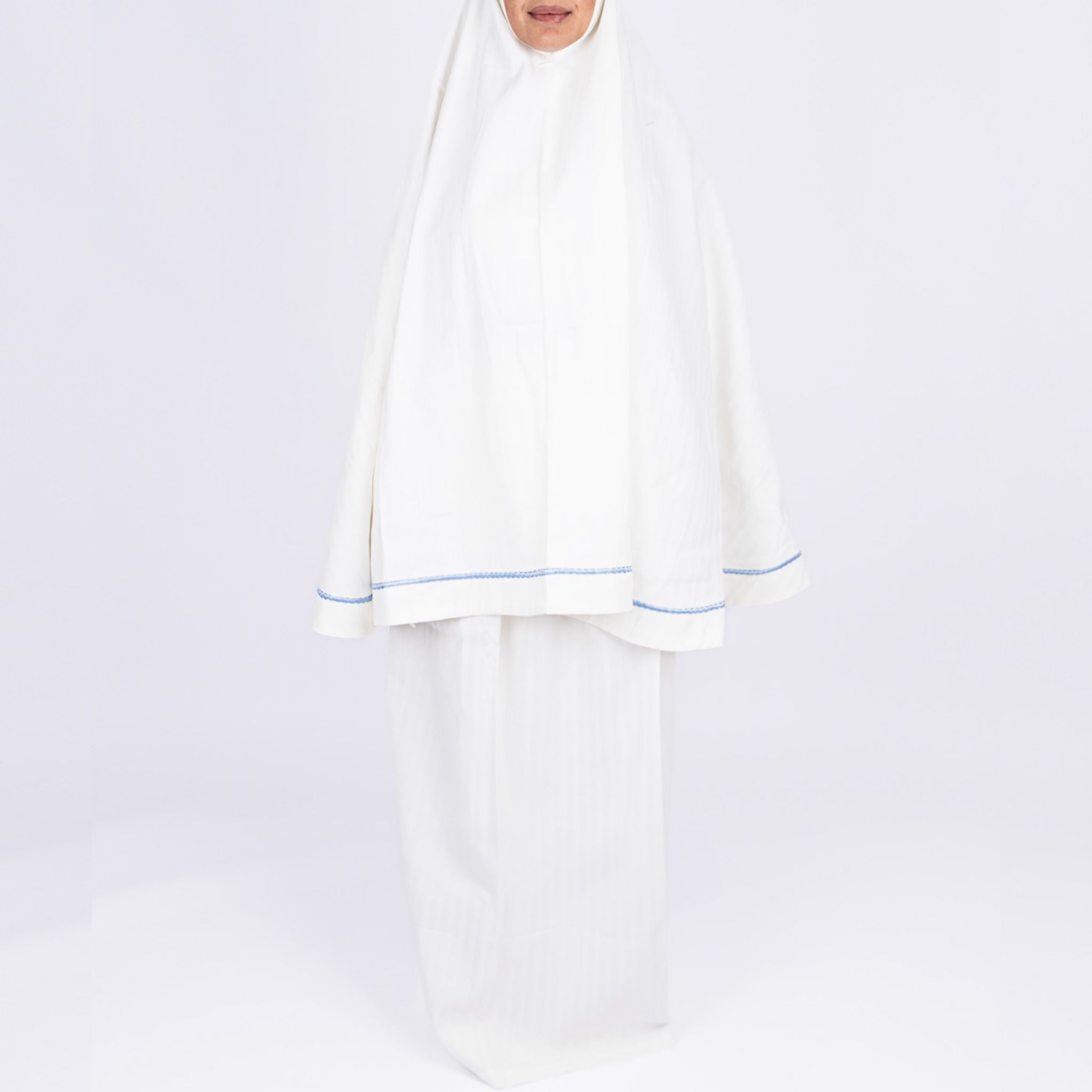 Blue Silk thread Cotton Prayer Cloth